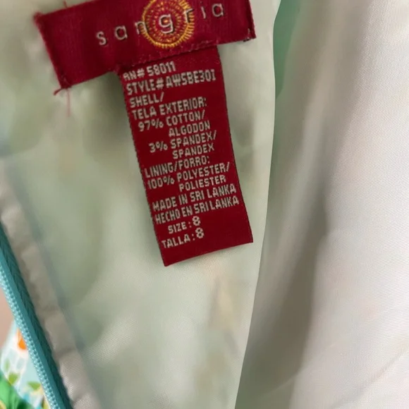 Sangria Multicolor Dress With Beach Print Sz 8 - Picture 4 of 4